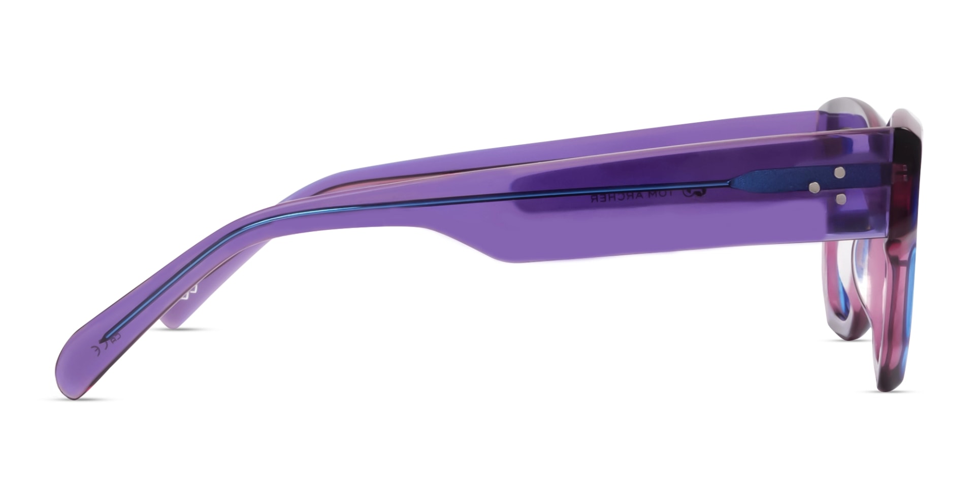 Crystal Royal Purple Thick Acetate Fullrim Glasses