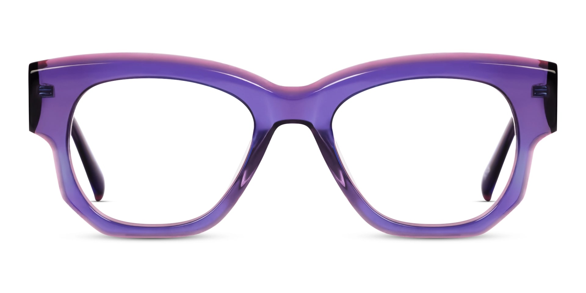 Crystal Royal Purple Thick Acetate Fullrim Glasses