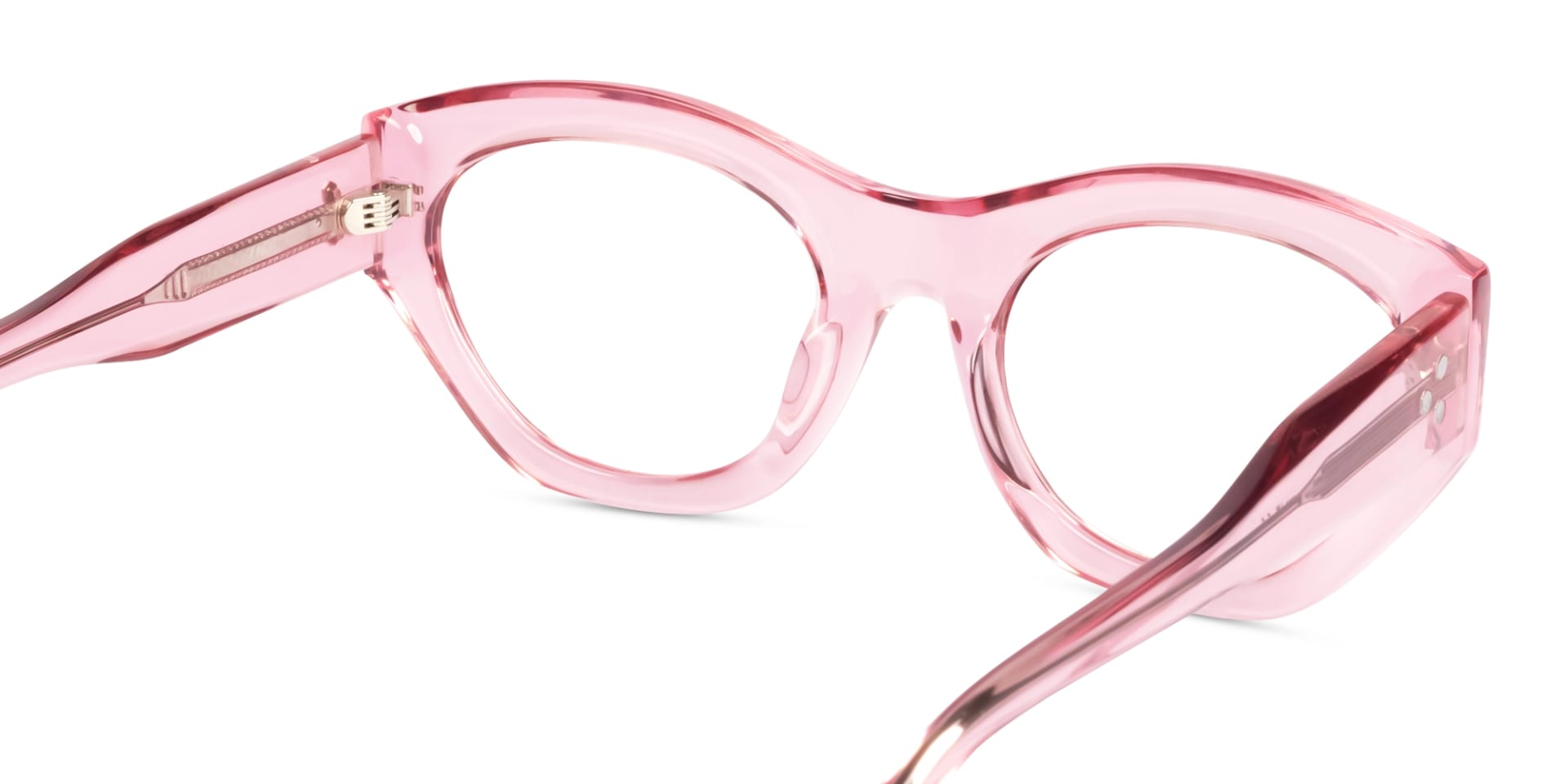 Thick Crystal Pink Geometric Glasses