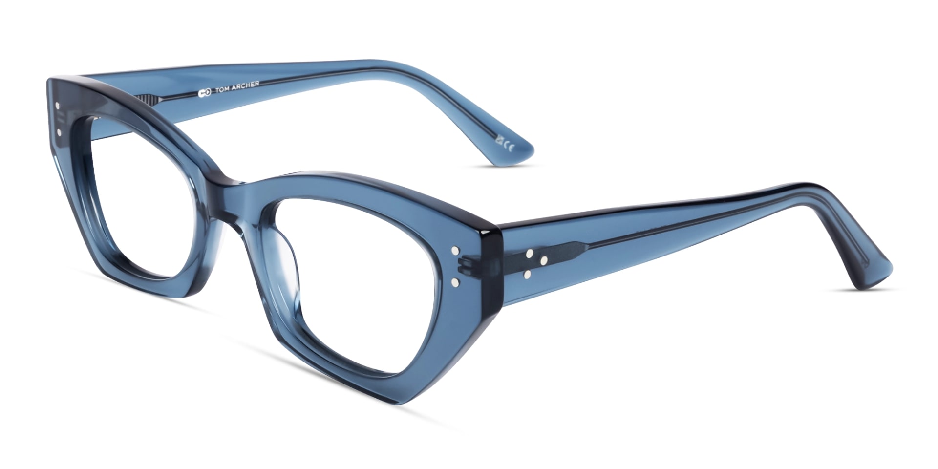 Crystal Denim Blue Fullrim Acetate Glasses