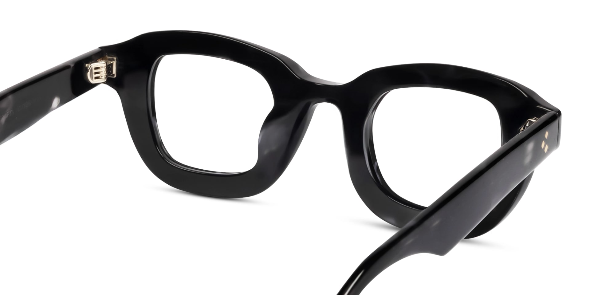 Black Marble Chunky Square Geometric Glasses