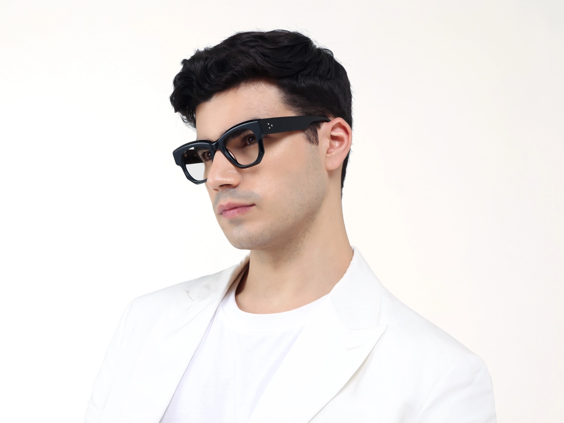 Thick Black Fullrim Acetate Glasses