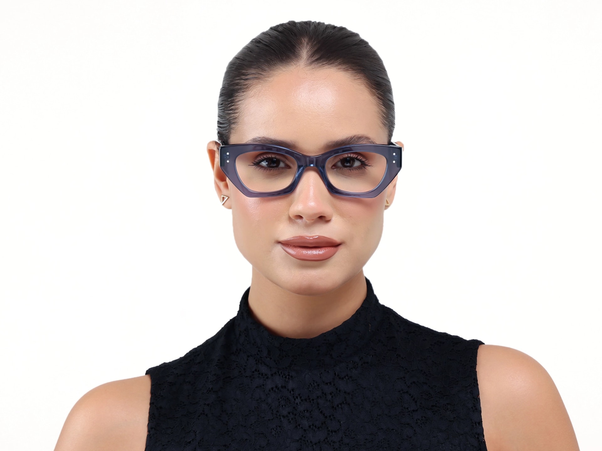Crystal Denim Blue Fullrim Acetate Glasses
