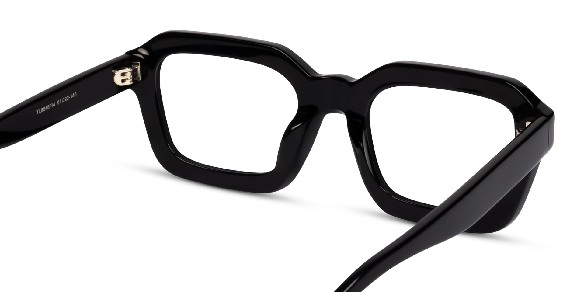 Black Acetate Geometric Full-rim Glasses