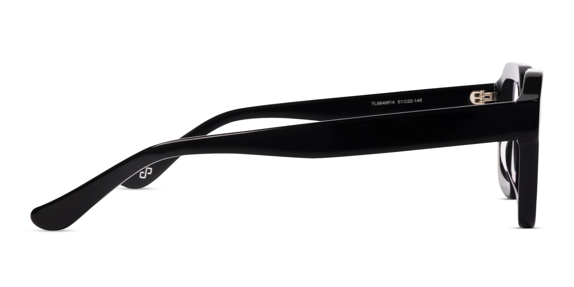 Black Acetate Geometric Full-rim Glasses