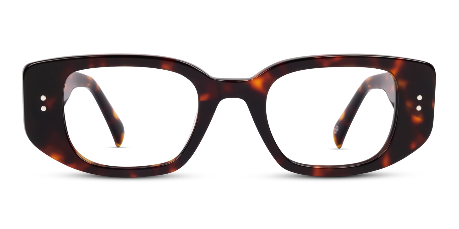 Thick Dark Tortoise Rectangular Fullrim Glasses