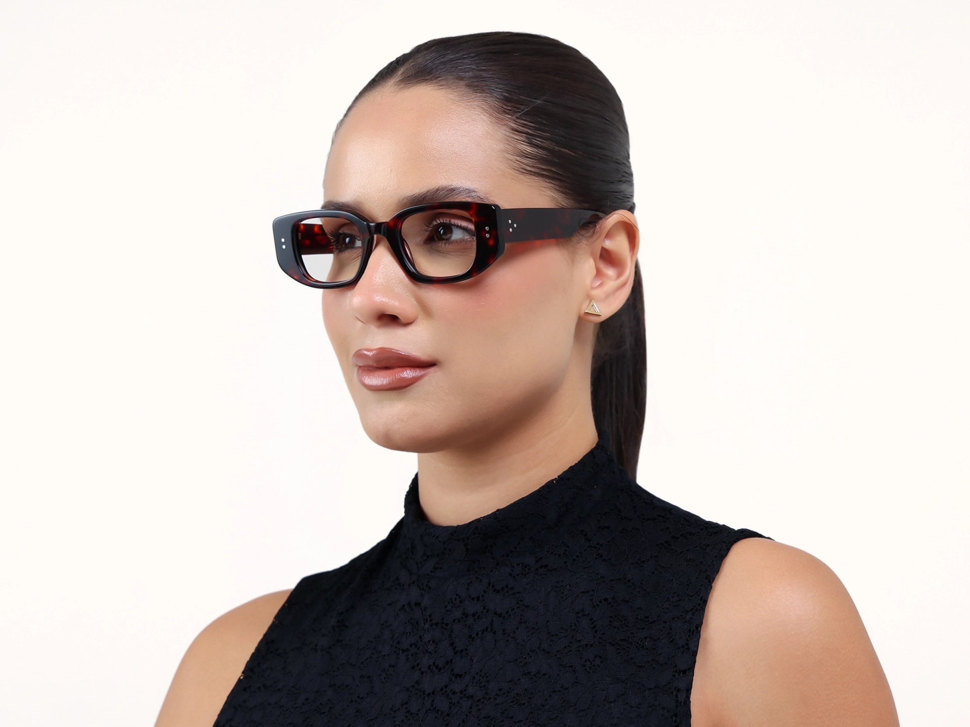 Thick Dark Tortoise Rectangular Fullrim Glasses