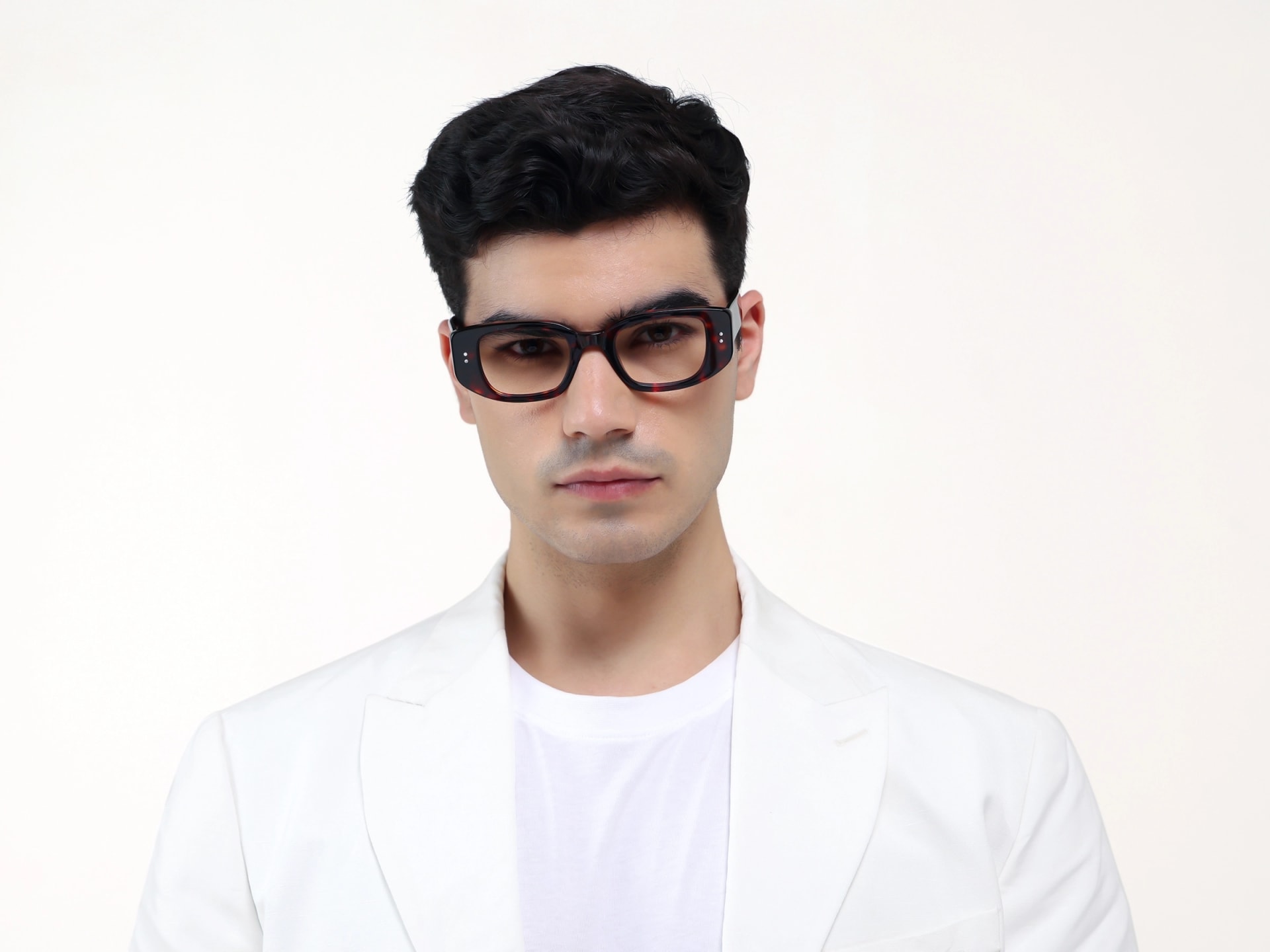 Thick Dark Tortoise Rectangular Fullrim Glasses