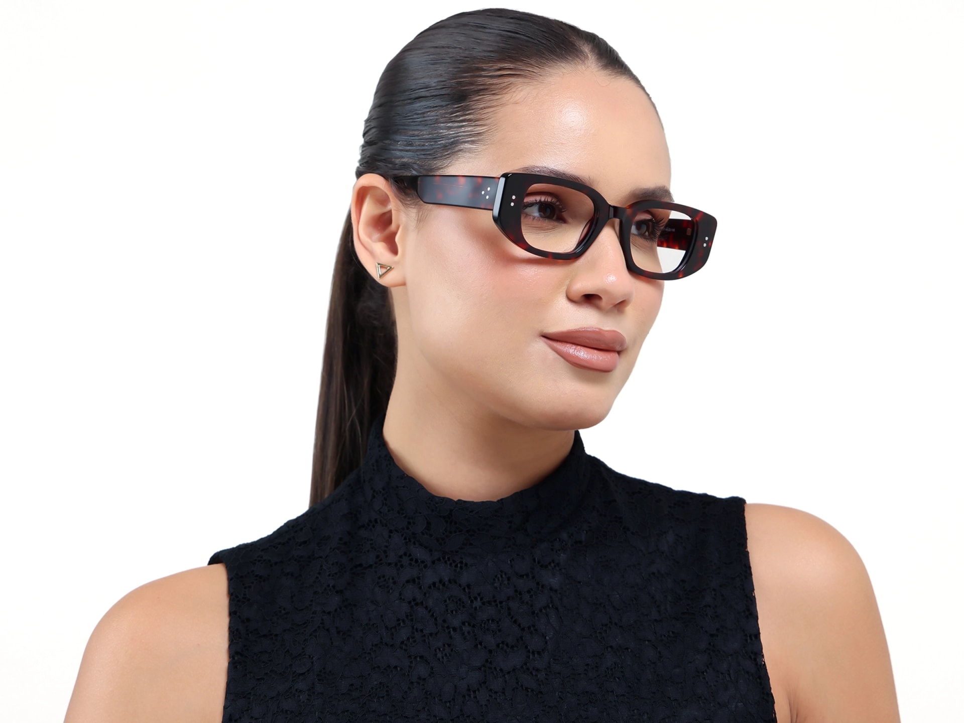 Thick Dark Tortoise Rectangular Fullrim Glasses
