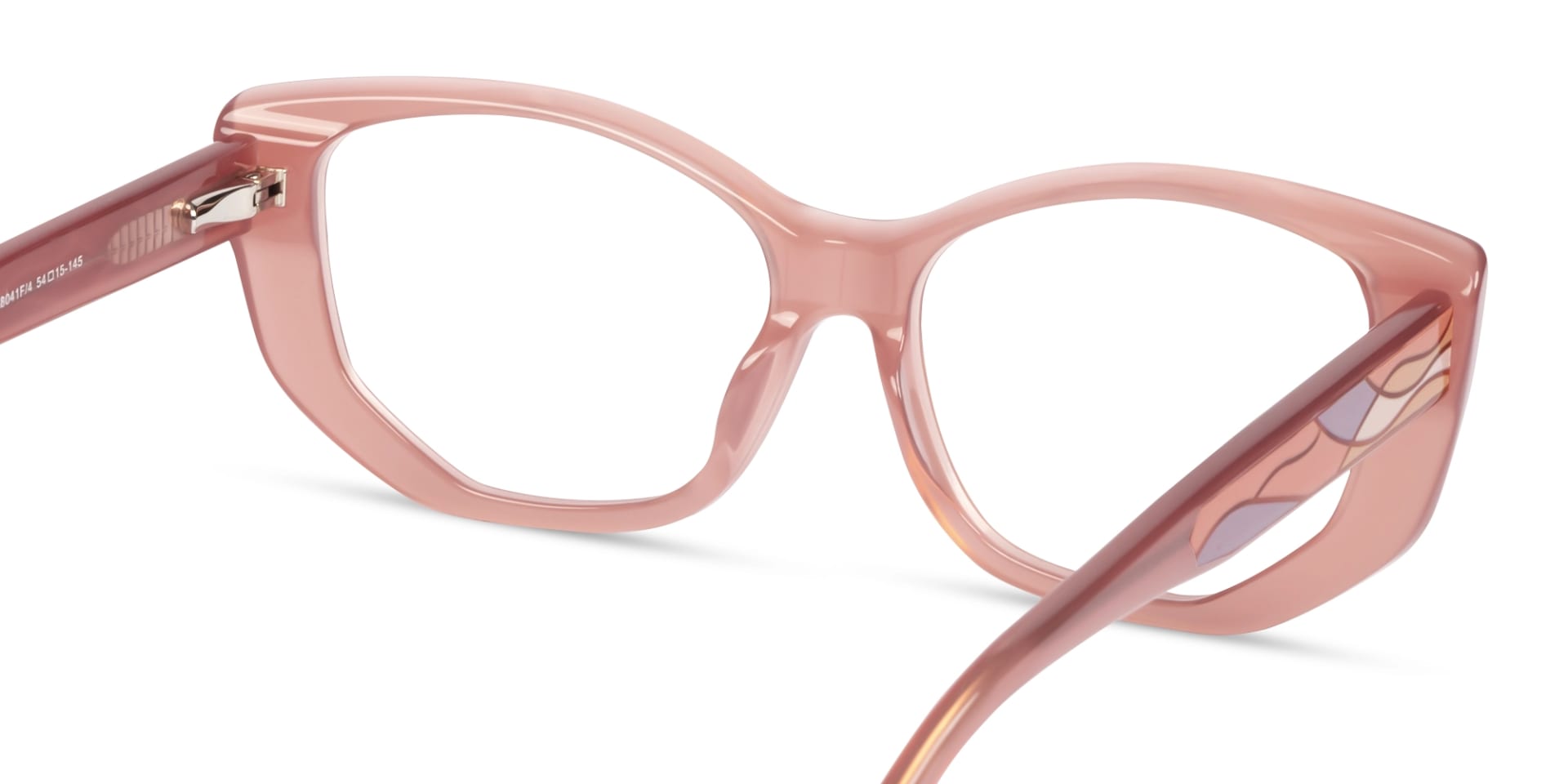 Rose Pink Cateye Geometric Glasses For Women-5