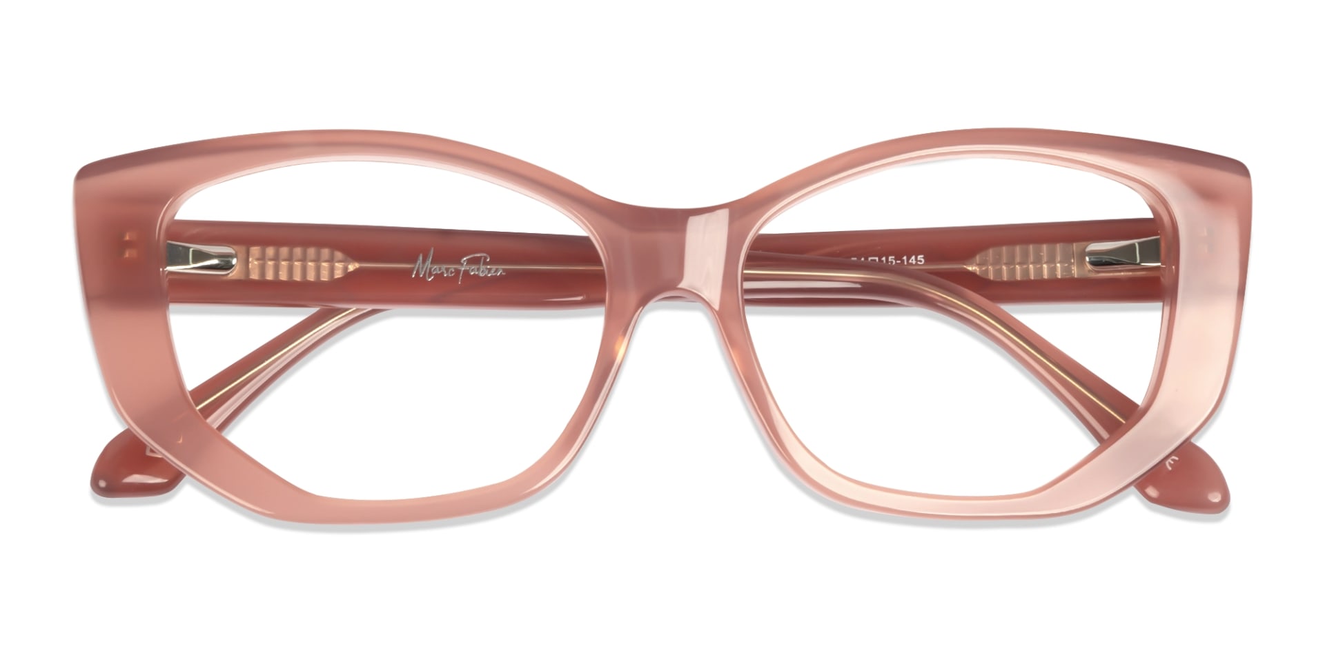 Rose Pink Cateye Geometric Glasses For Women-6