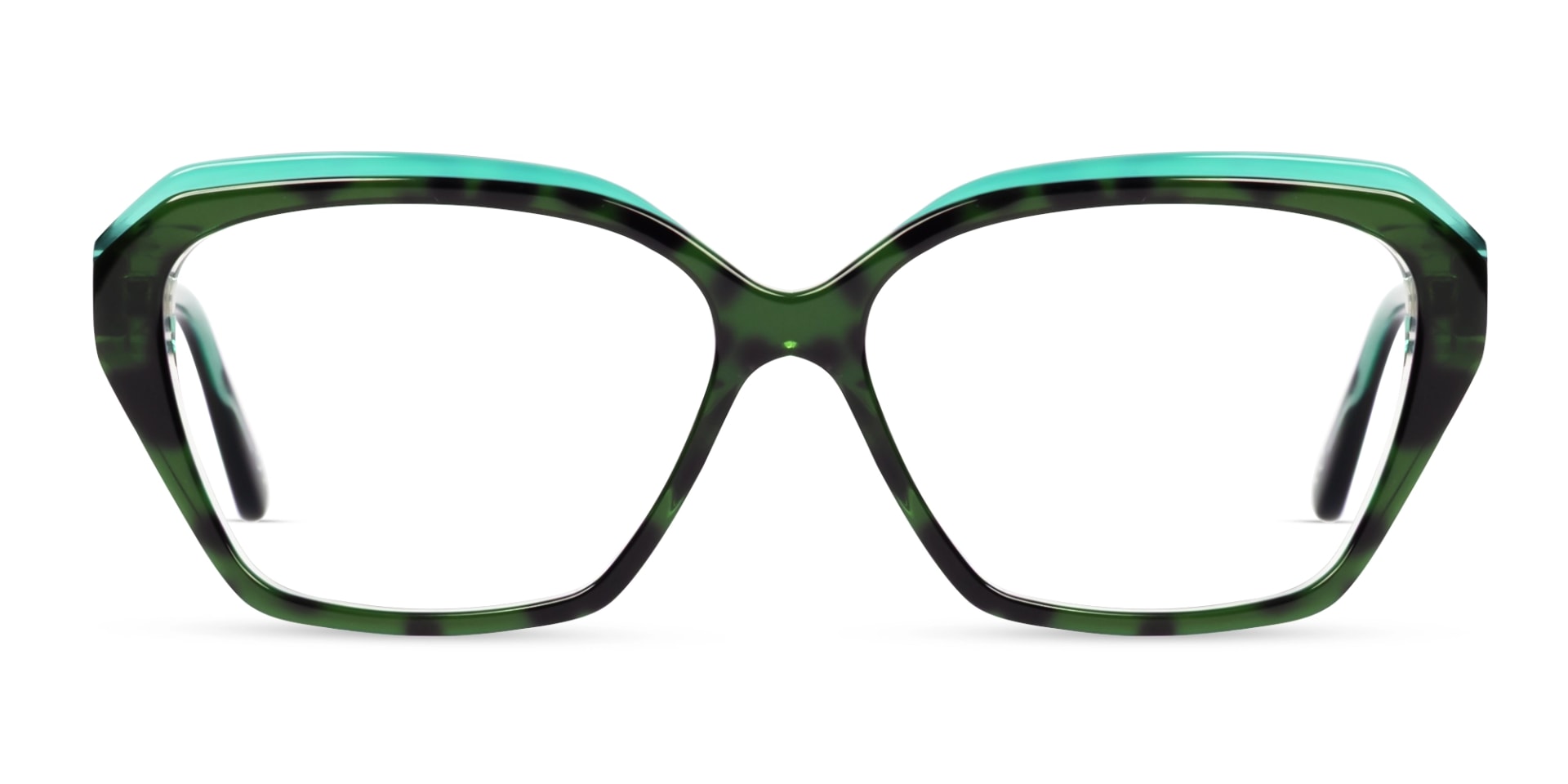 Green Tortoise Butterfly Full-Rim Glasses For Women-1