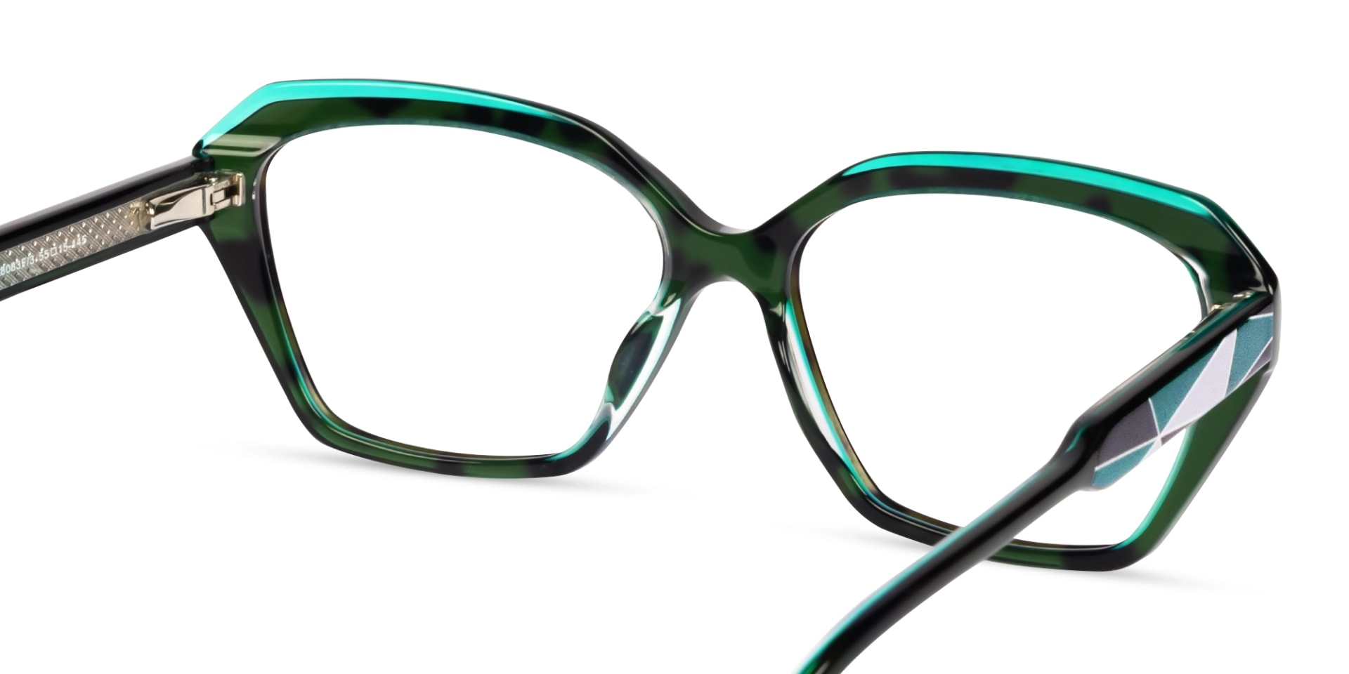 Green Tortoise Butterfly Full-Rim Glasses For Women-5