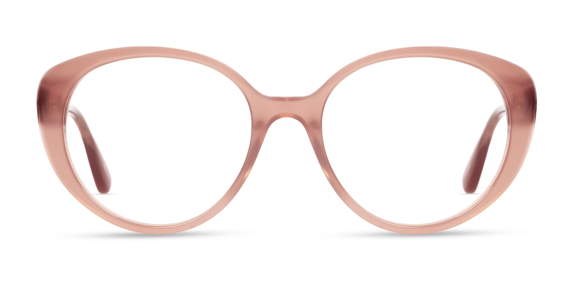 Dusty Rose Oval Cat-eye Glasses-1