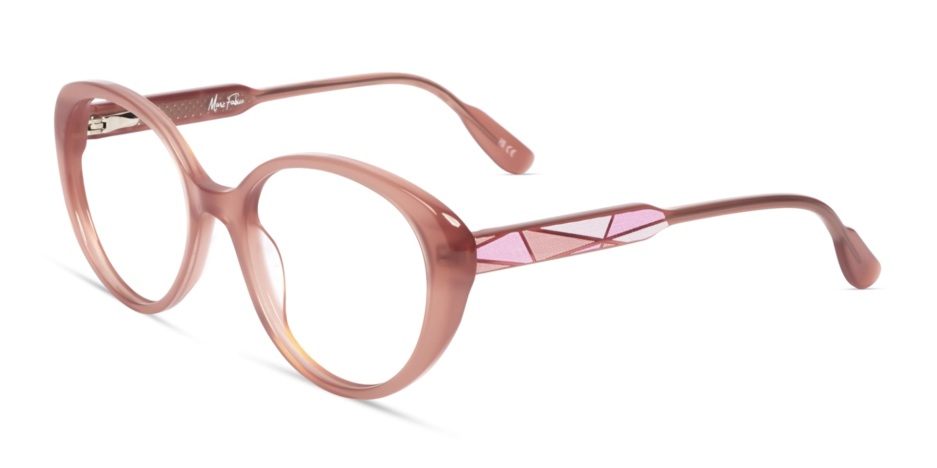 Dusty Rose Oval Cat-eye Glasses-3