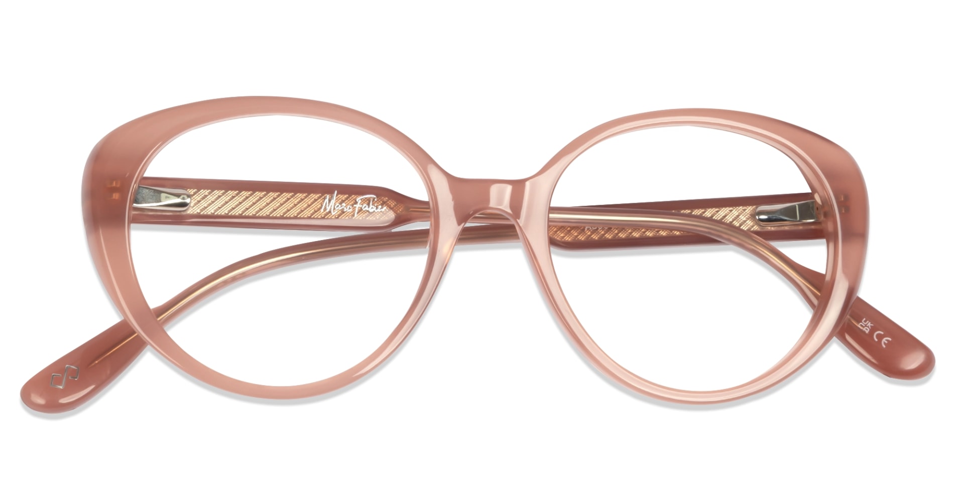 Dusty Rose Oval Cat-eye Glasses-6