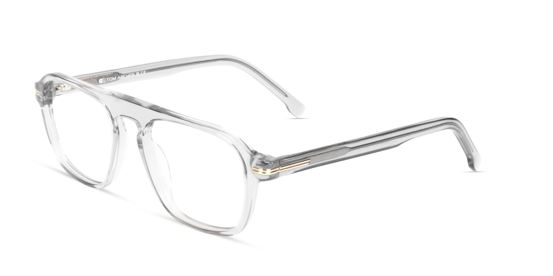 Crystal Clear Pilot Keyhole Bridge Glasses-2