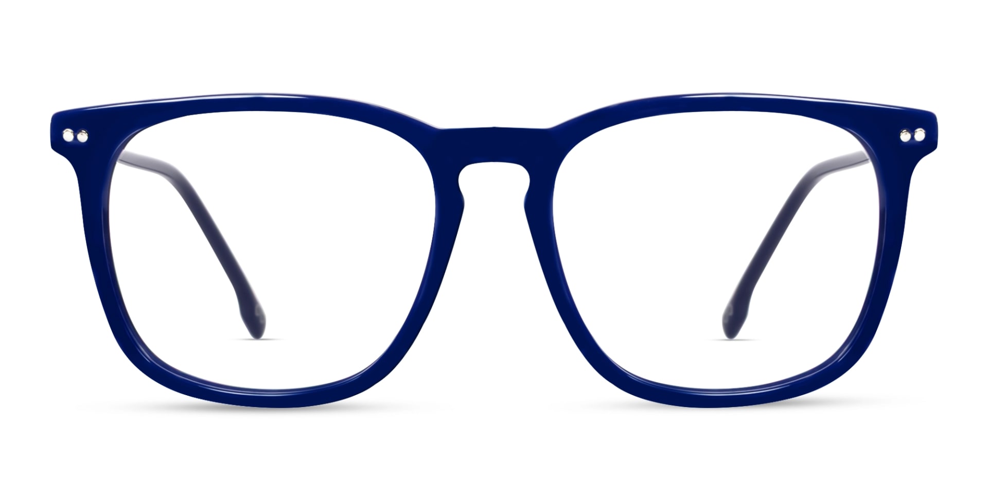 Navy Blue Square Keyhole bridge Full-Rim Glasses-1