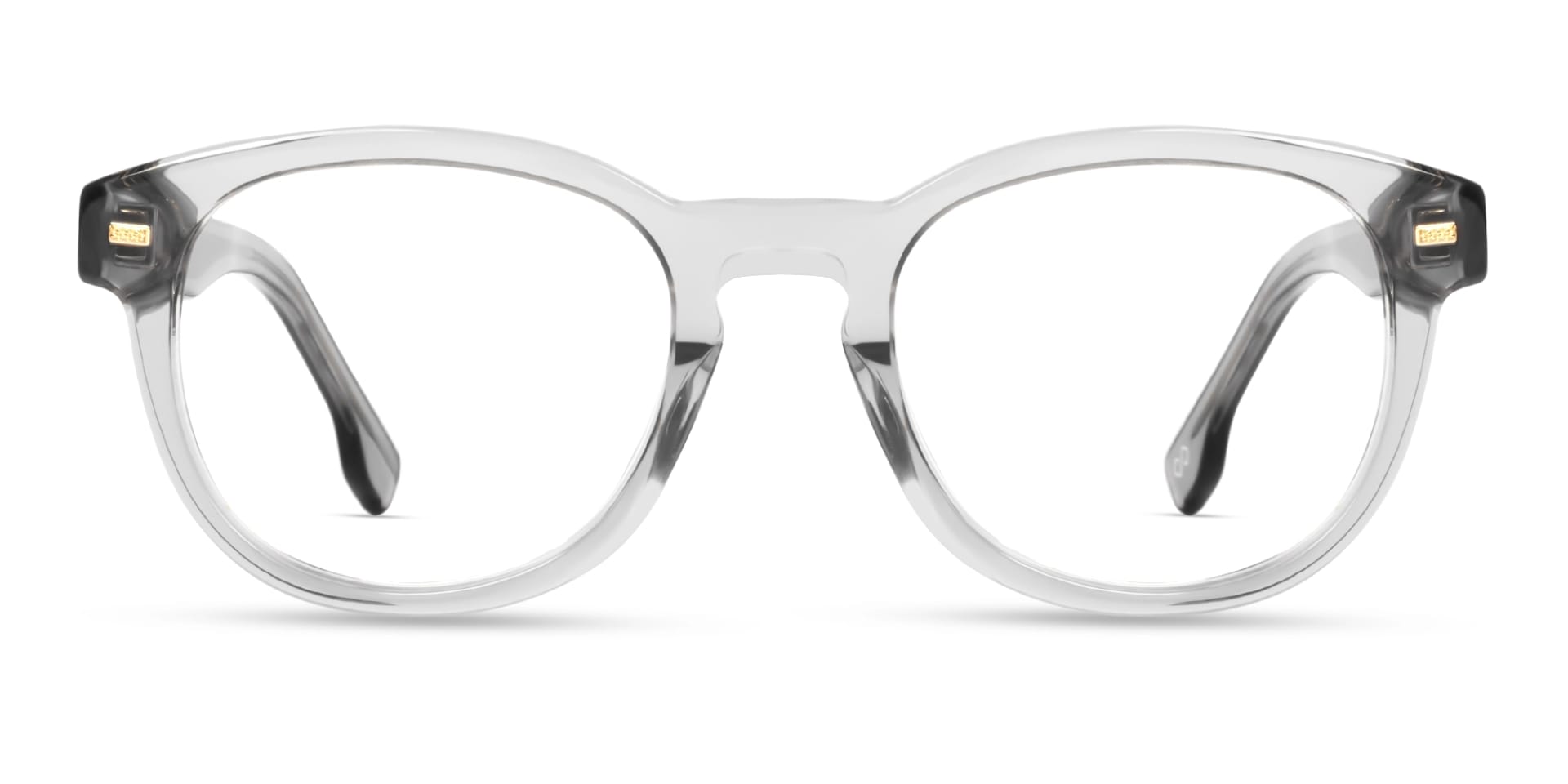 Crystal Grey Round Square Fullrim Glasses-1