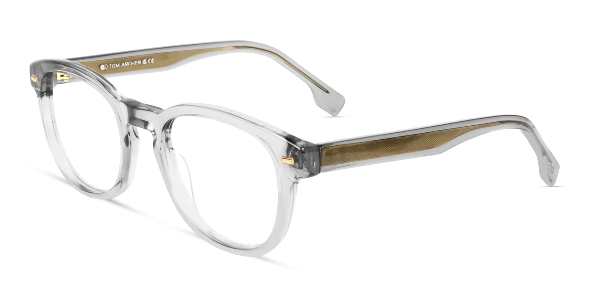 Crystal Grey Round Square Fullrim Glasses-2