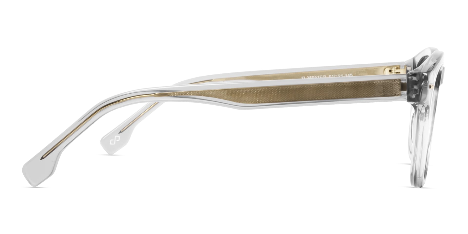 Crystal Grey Round Square Fullrim Glasses-3