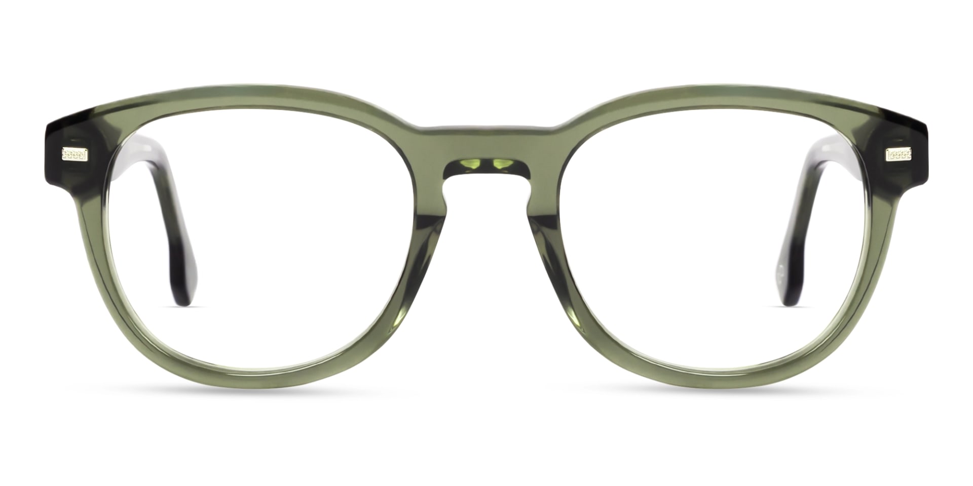 Crystal Green Round Square Fullrim Glasses-1