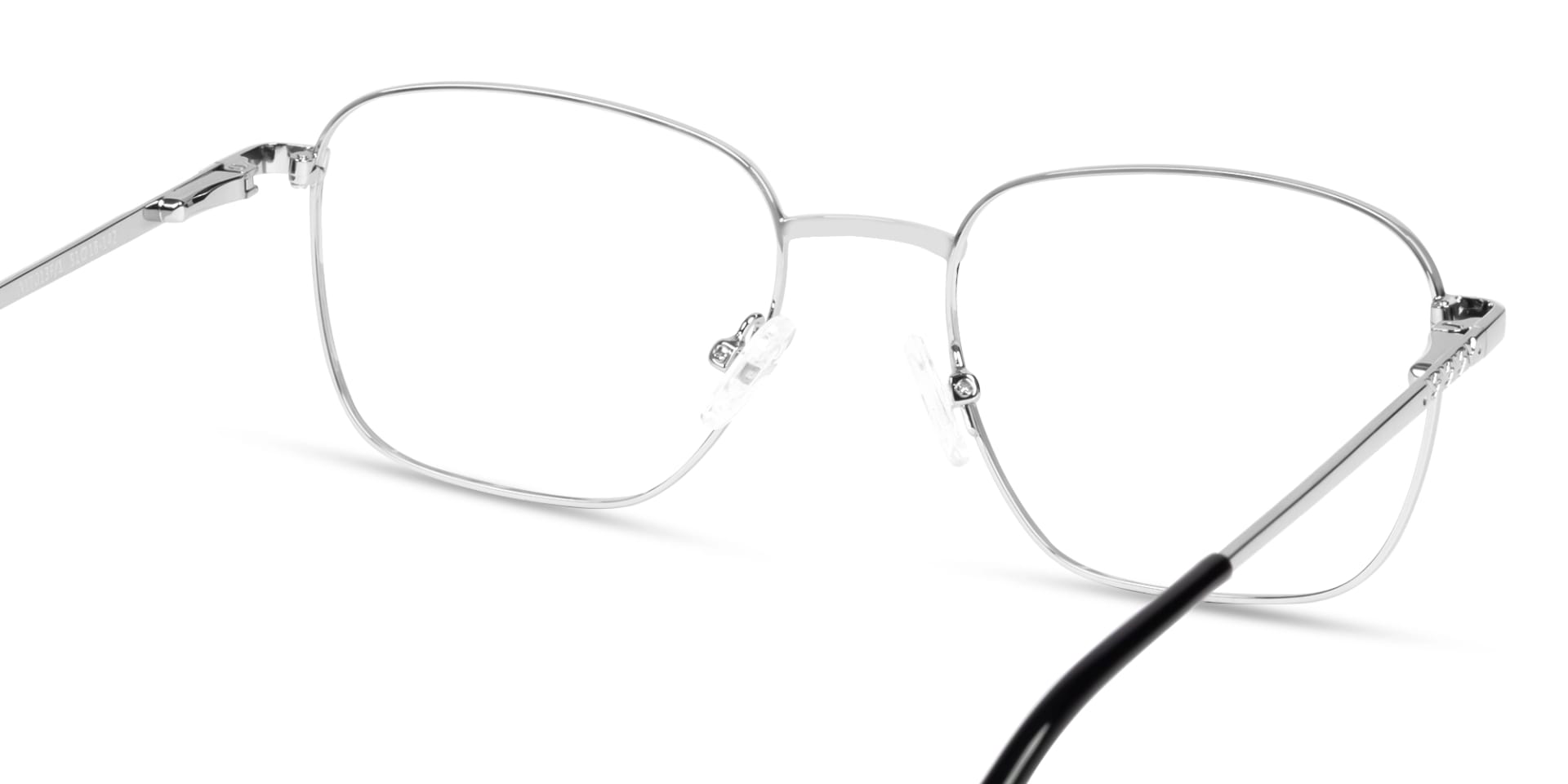 Black & Silver Square Metal Frame Glasses