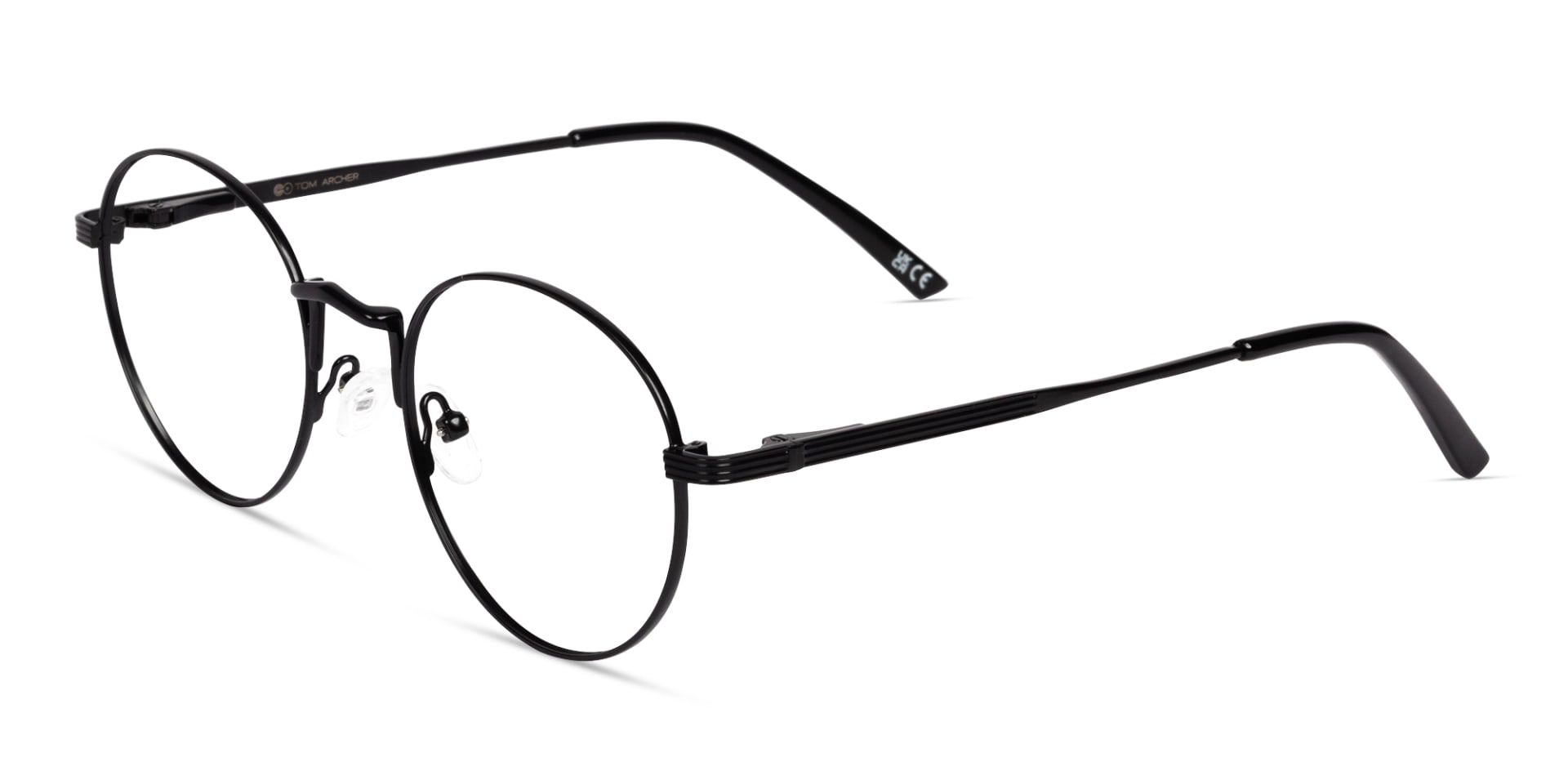 Black Round Glasses With Nose Pad