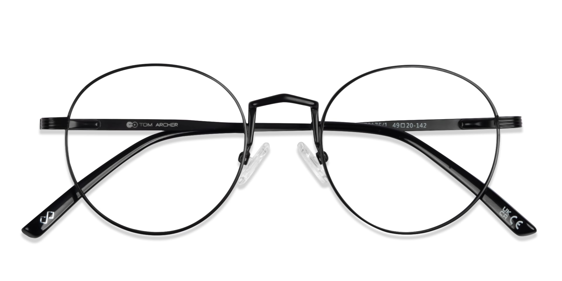 Black Round Glasses With Nose Pad