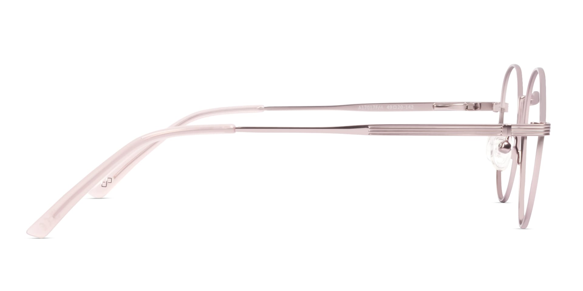 Matte Rose Gold Round Metal Glasses