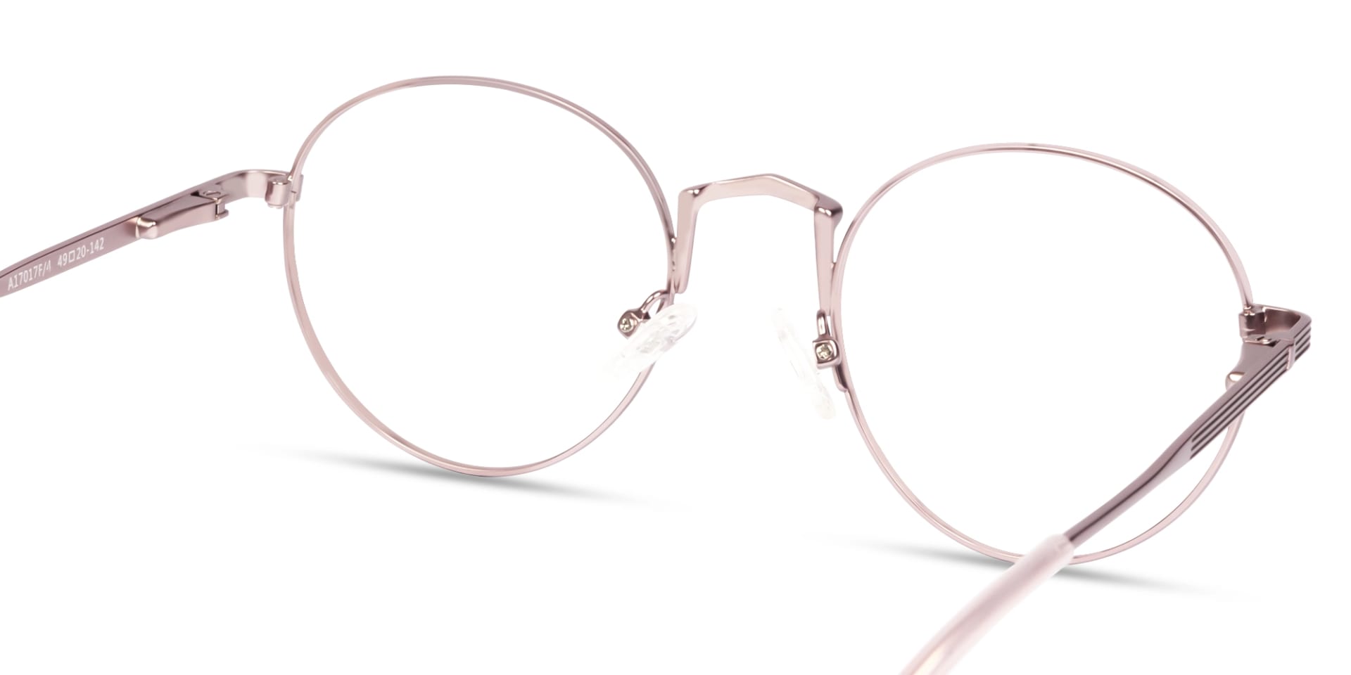 Matte Rose Gold Round Metal Glasses