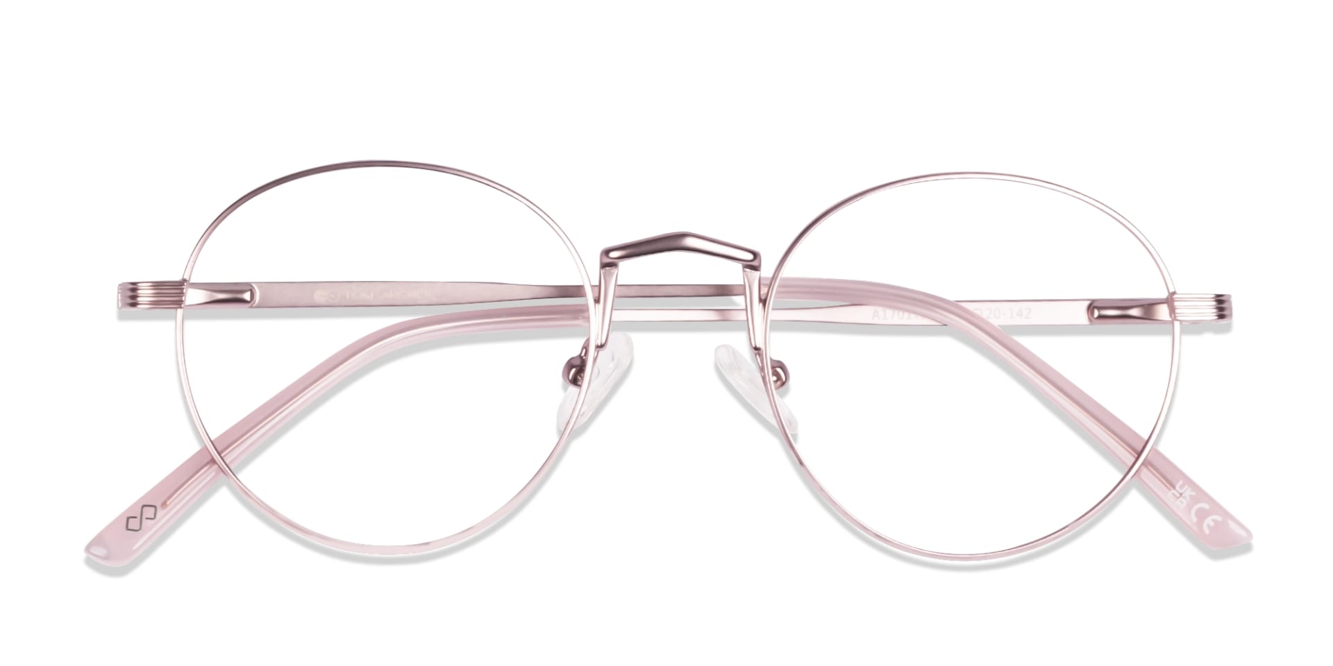 Matte Rose Gold Round Metal Glasses