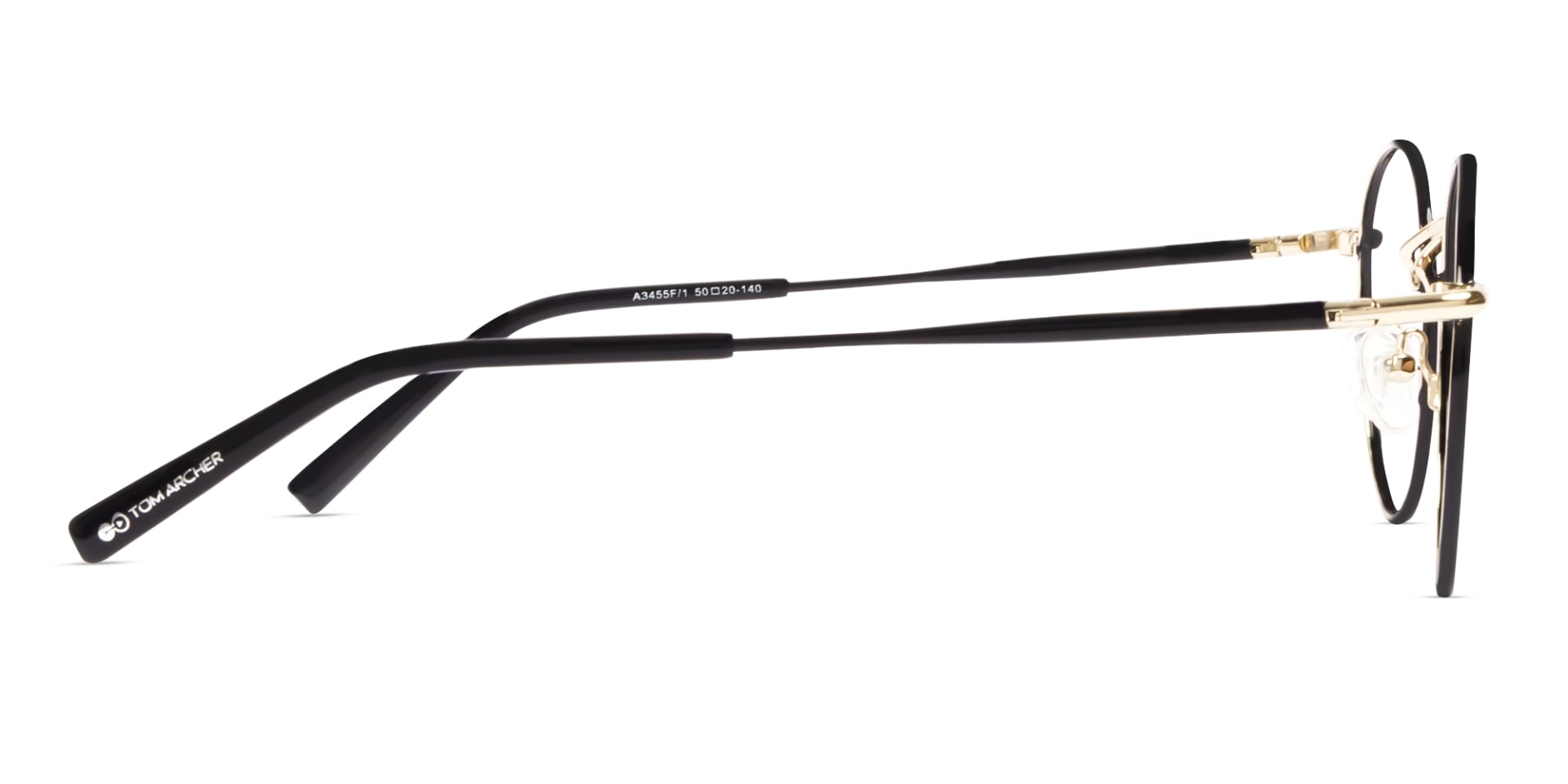 Black Round Metal Fullrim Glasses
