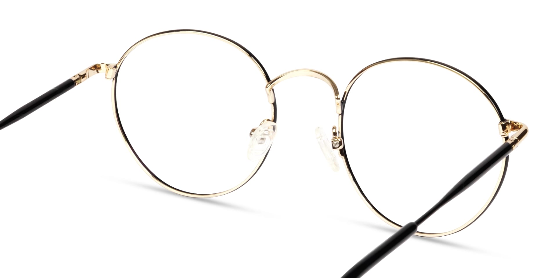 Black Round Metal Fullrim Glasses