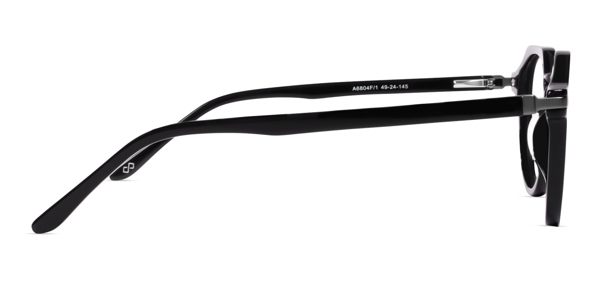 Black Round Keyhole-Bridge Glasses