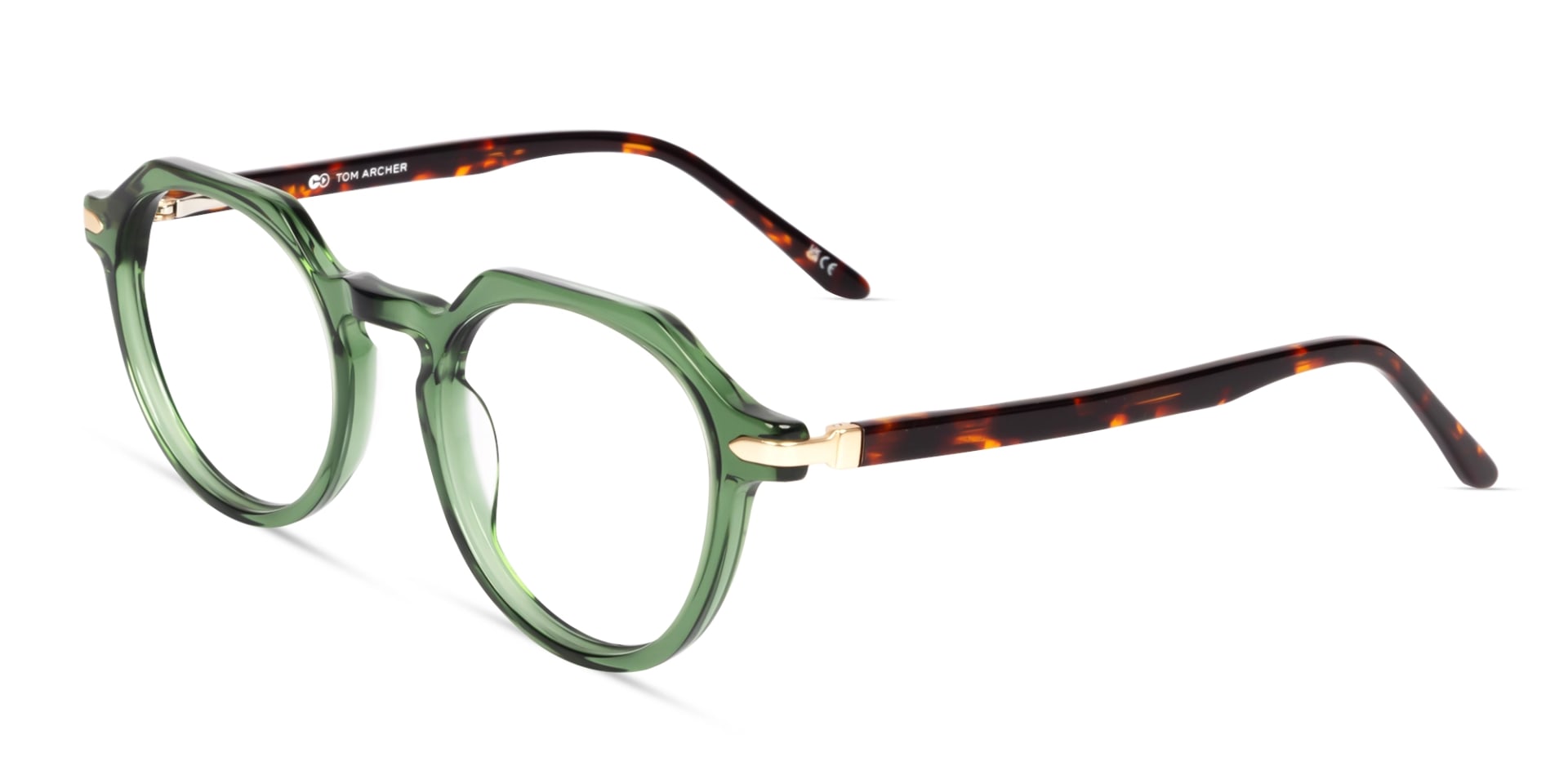 Crystal Pickle Green Round Glasses