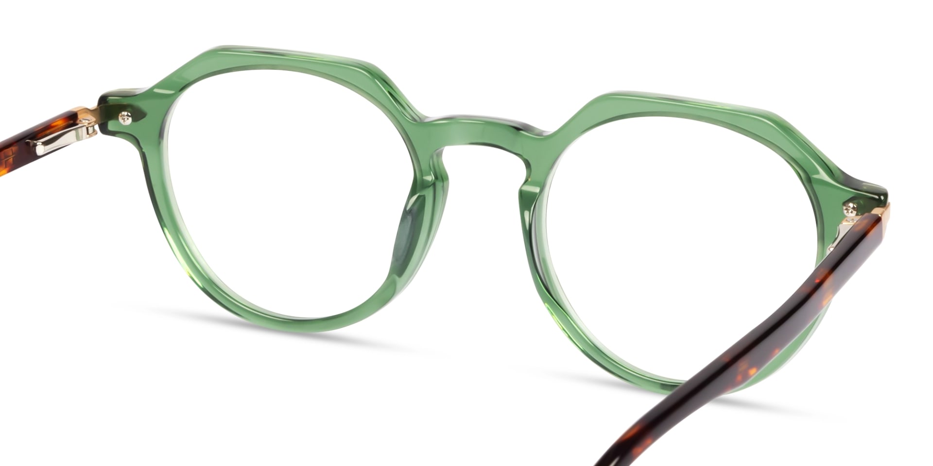 Crystal Pickle Green Round Glasses