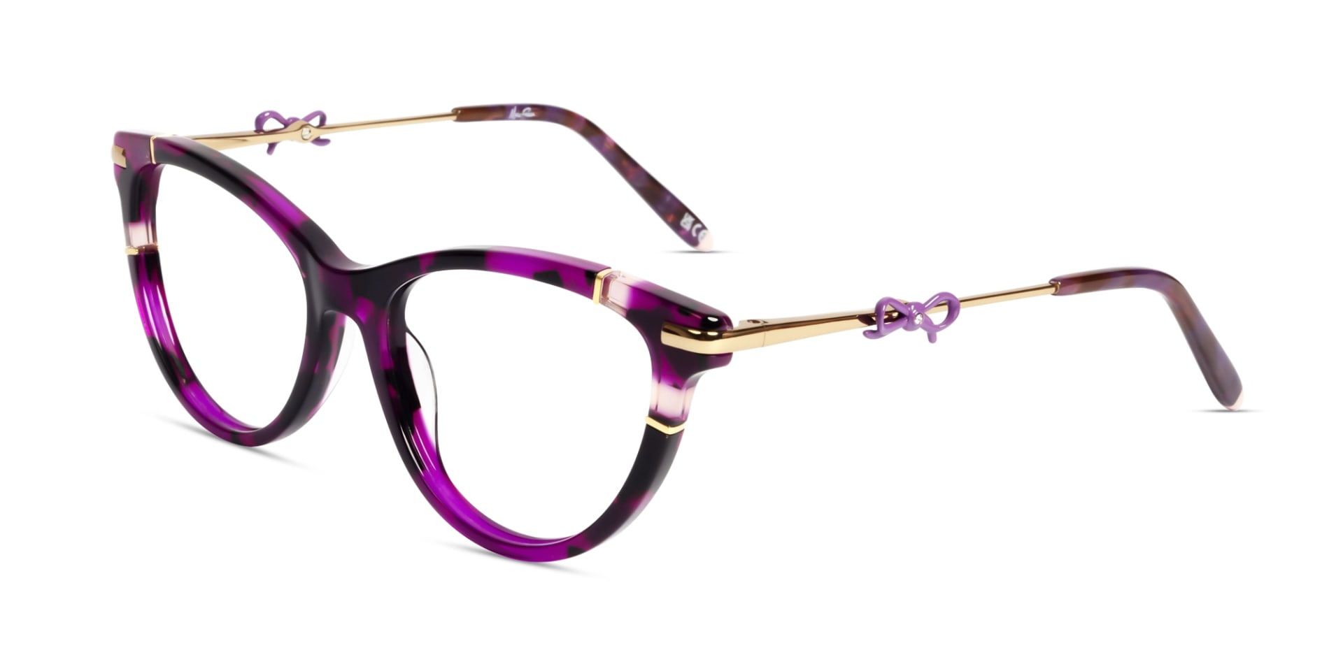 Purple Tortoise Fullrim Mixed Material Glasses