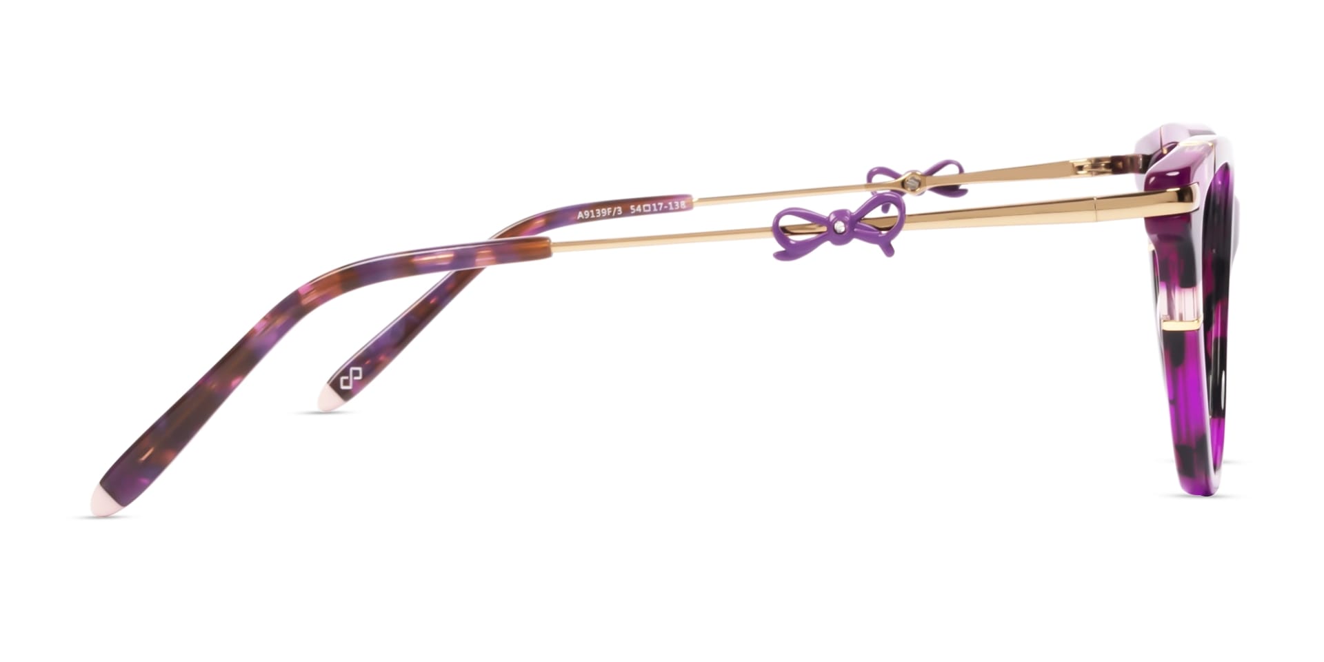 Purple Tortoise Fullrim Mixed Material Glasses