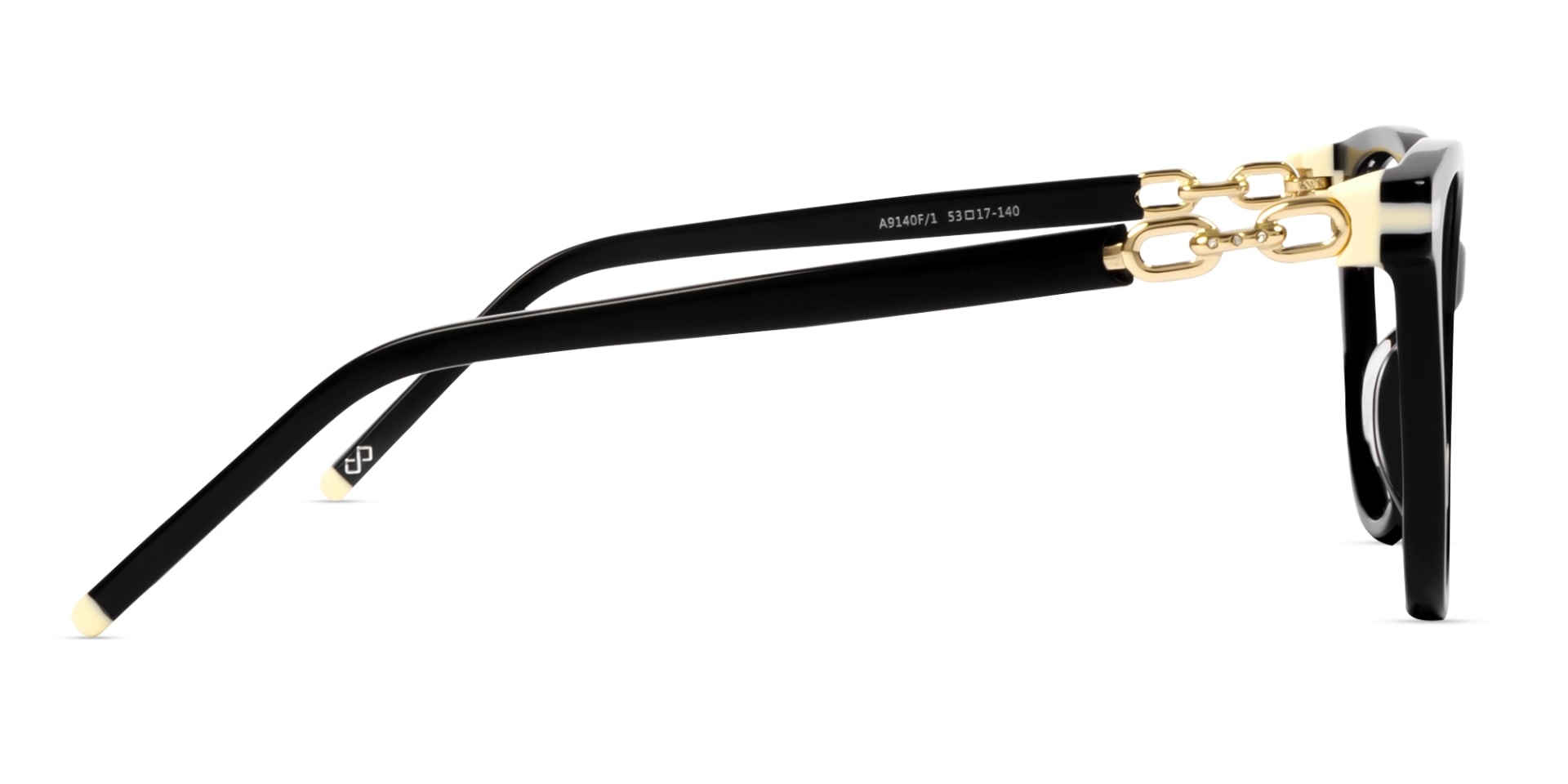 Black Square Cateye Fullrim Acetate Glasses