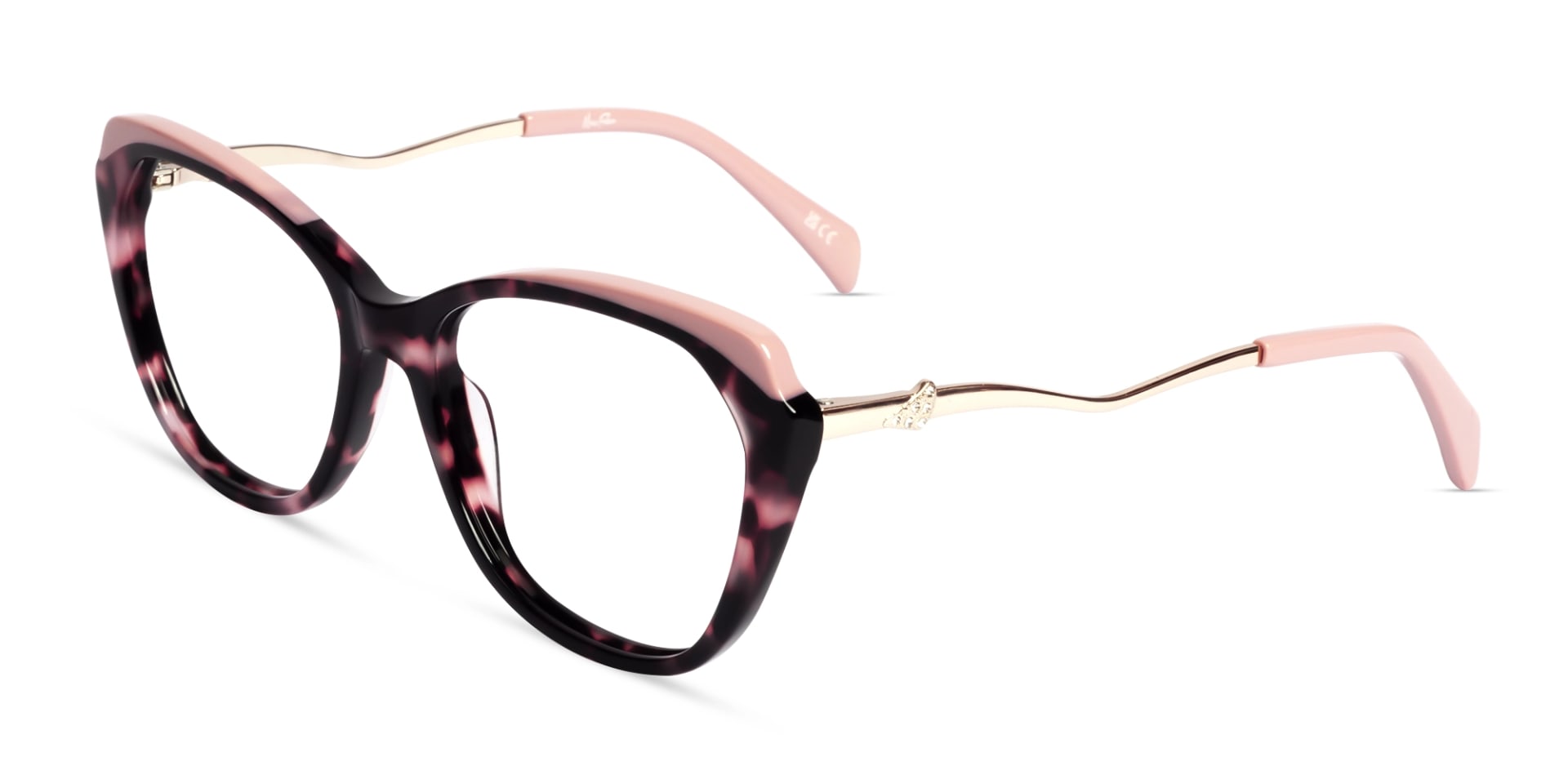 Pink Tortoise Butterfly Fullrim Acetate Glasses