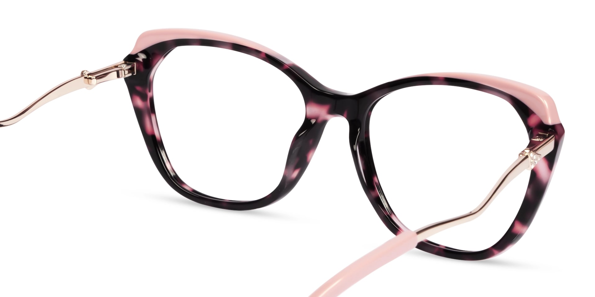 Pink Tortoise Butterfly Fullrim Acetate Glasses