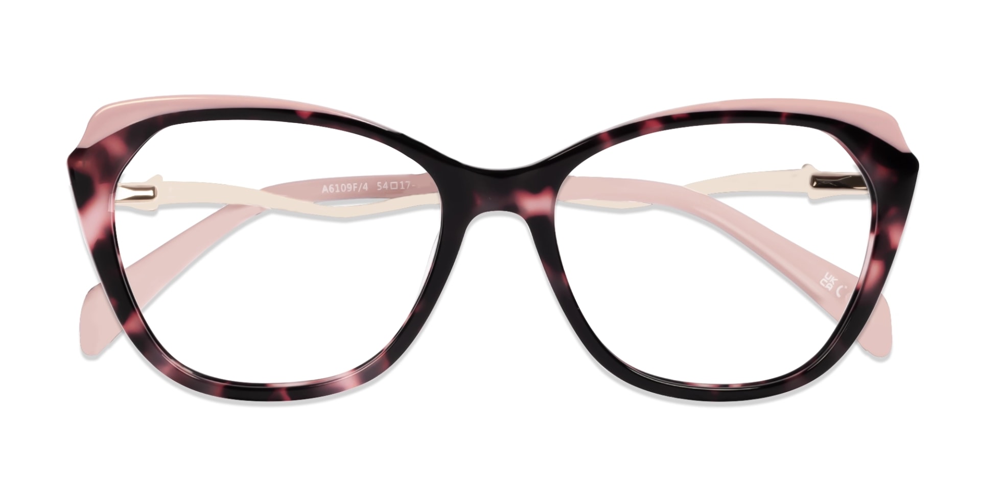 Pink Tortoise Butterfly Fullrim Acetate Glasses