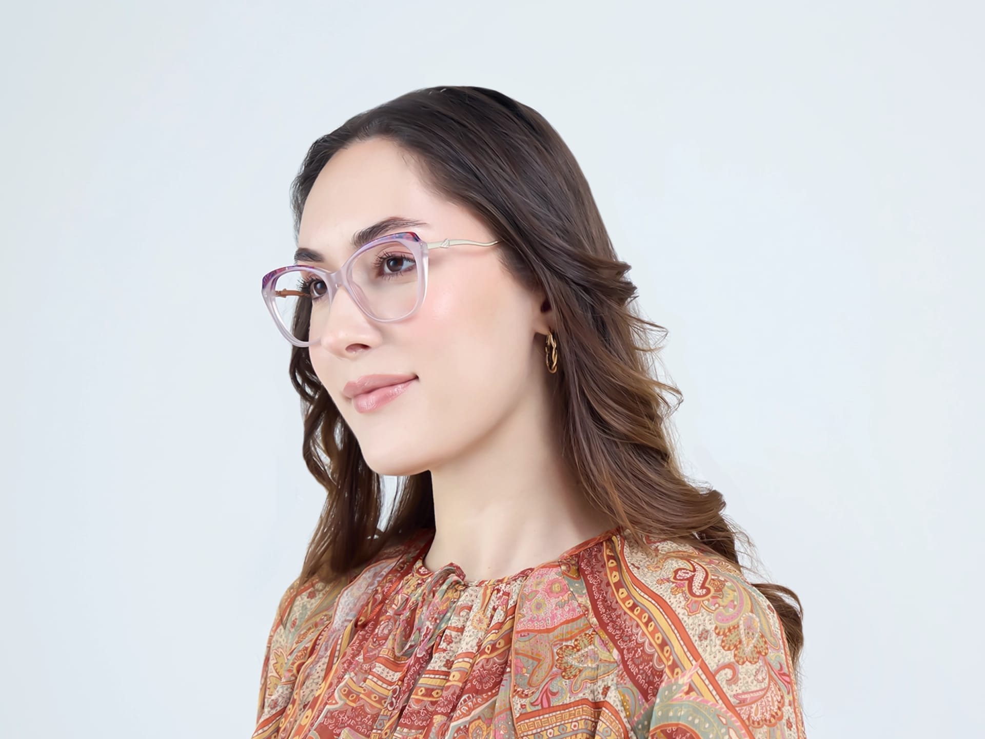 Chaise Mauve Butterfly Fullrim Glasses-12