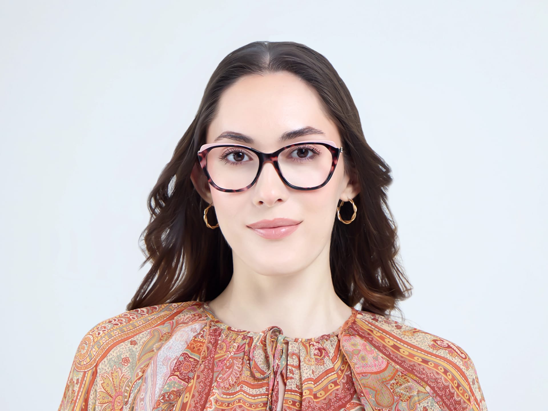 Pink Tortoise Butterfly Fullrim Acetate Glasses-11