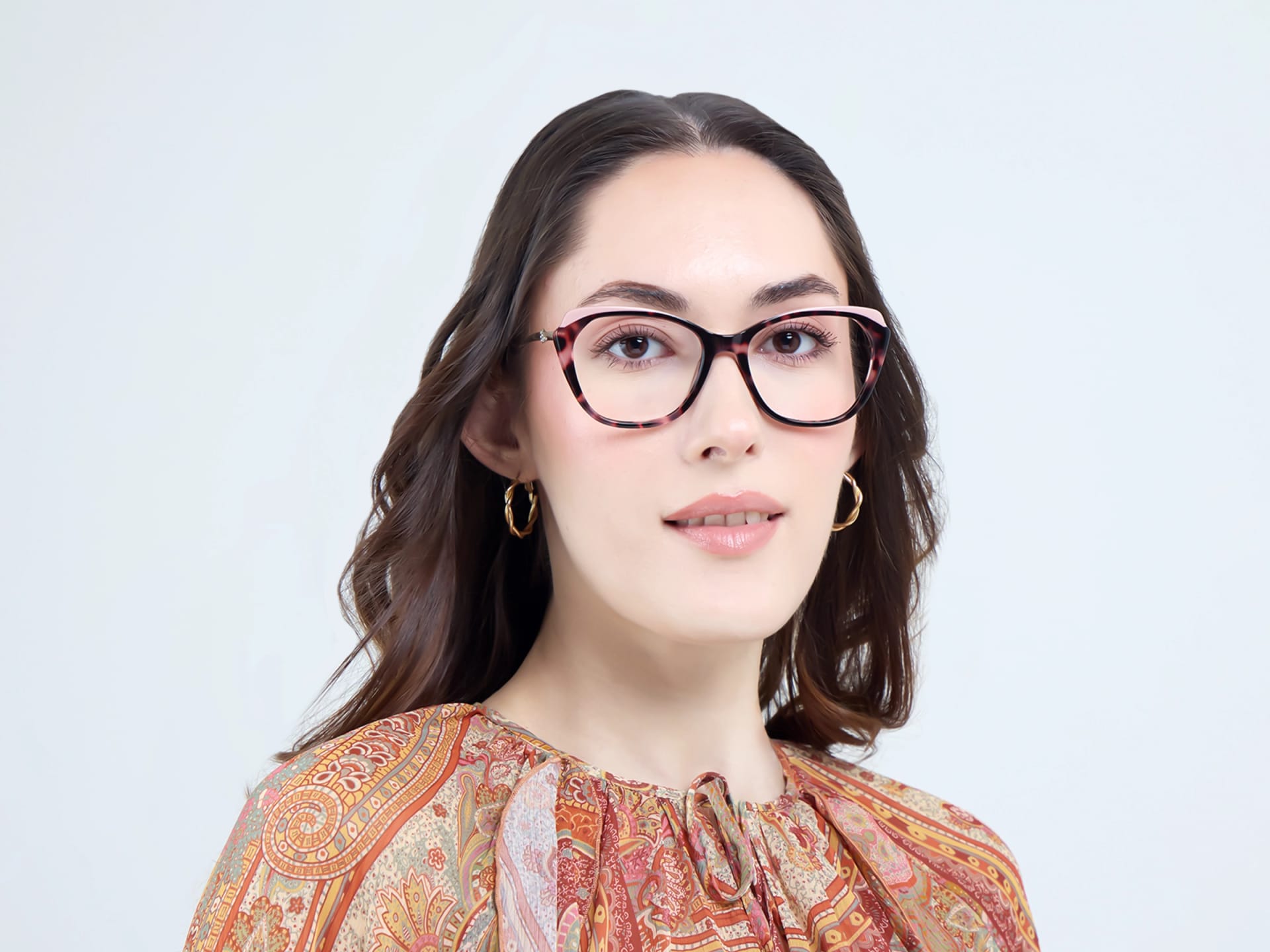 Pink Tortoise Butterfly Fullrim Acetate Glasses-12