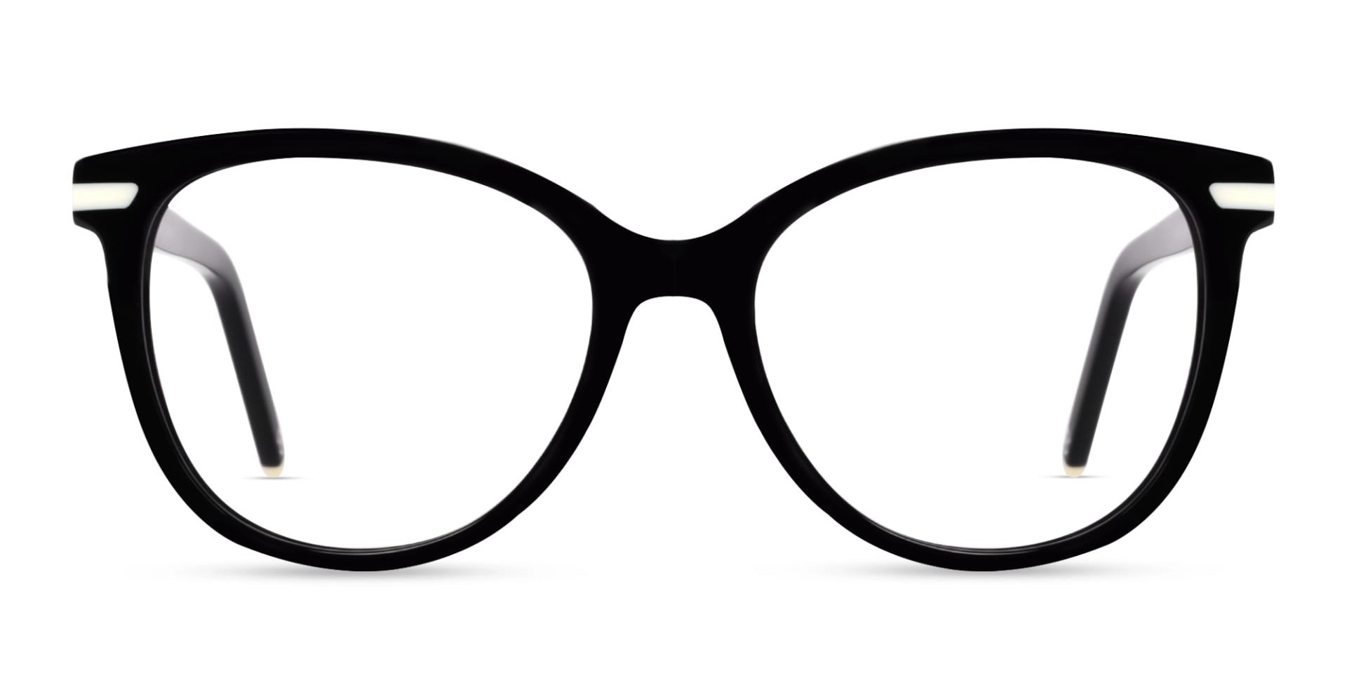 Black Square Cateye Fullrim Acetate Glasses