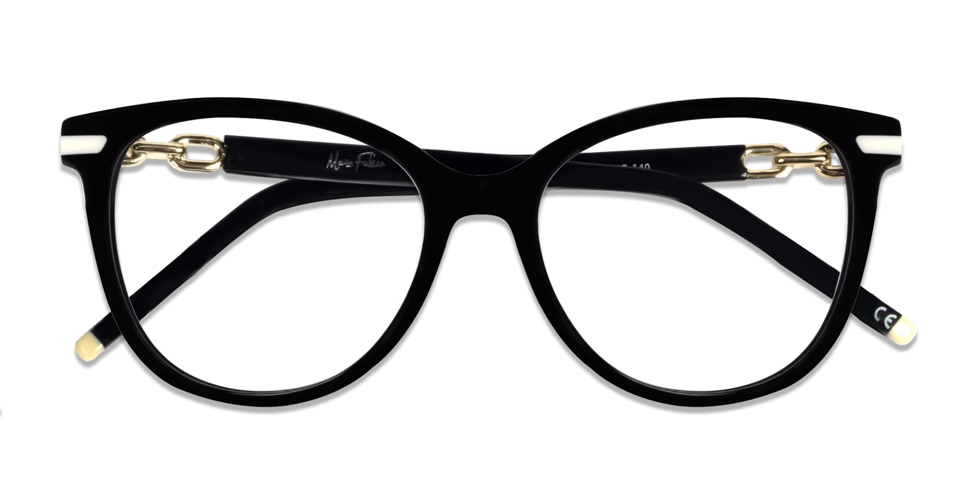 Black Square Cateye Fullrim Acetate Glasses