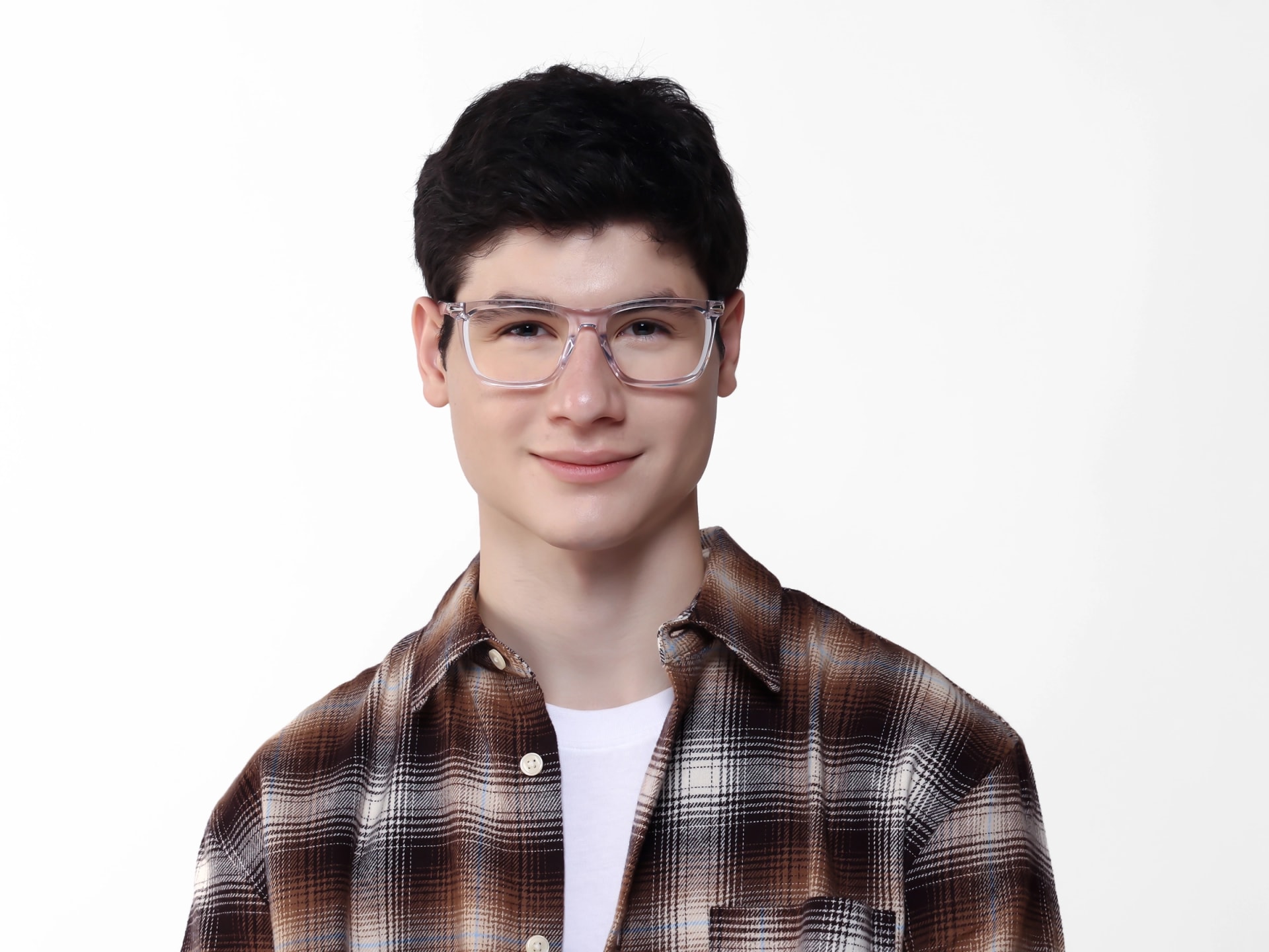 Oversized Crystal Clear Square Fullrim Glasses