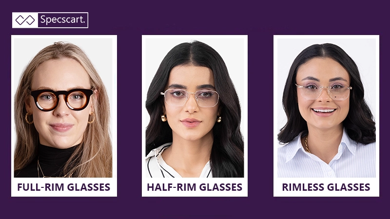 Difference Between Full-rim, Half-rim and Rimless Glasses | Specscart